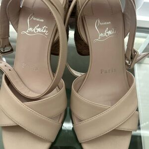 Christian Louboutin Blush Wedge Sandals